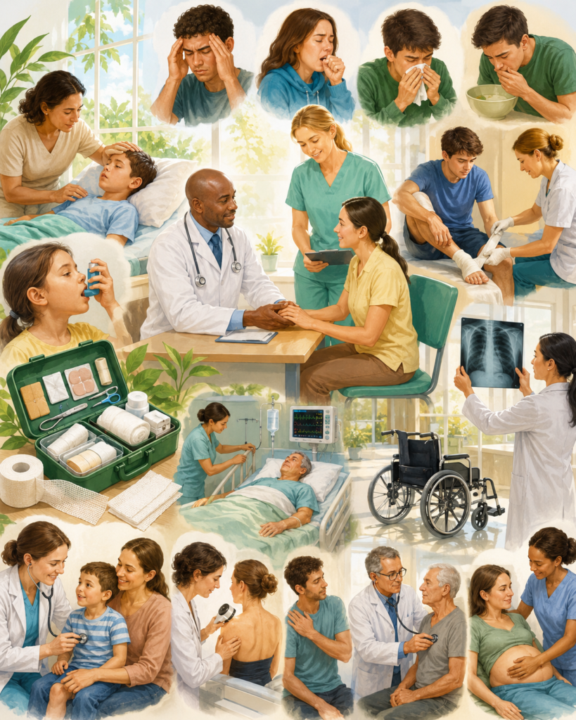 Brazilian Portuguese Health Vocabulary: Illnesses, Doctor Visits, First Aid, and Hospital Words
