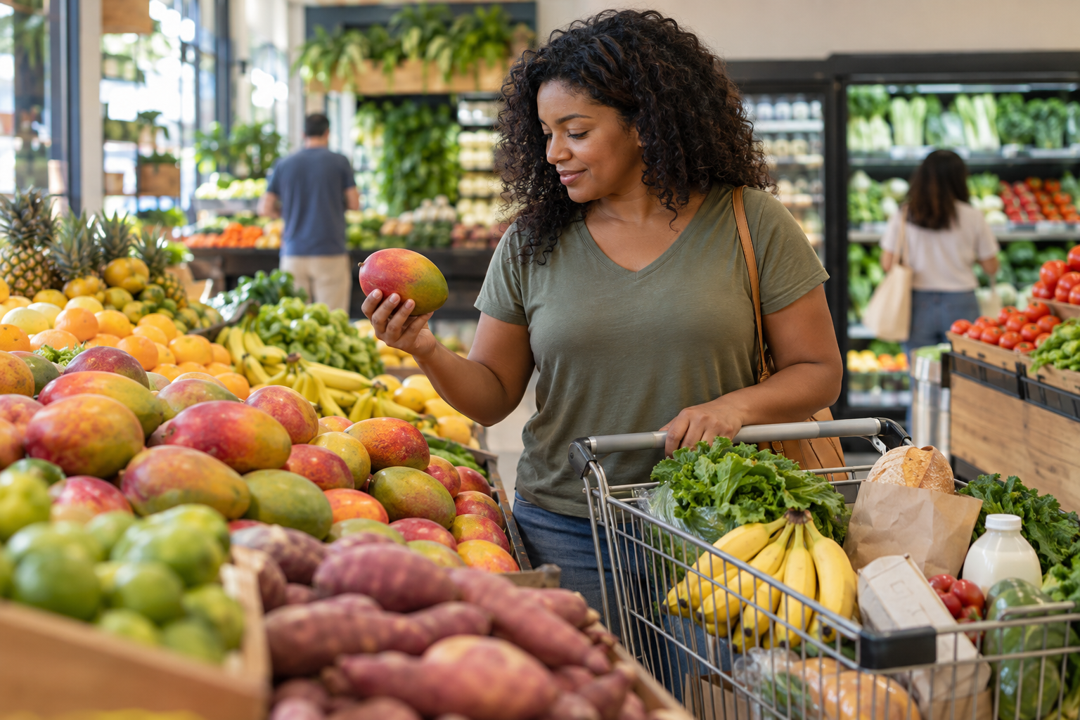 Learn Brazilian Portuguese supermarket vocabulary, food sections, checkout phrases, and useful expressions for grocery shopping.